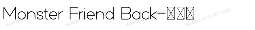 Monster Friend Back字体转换